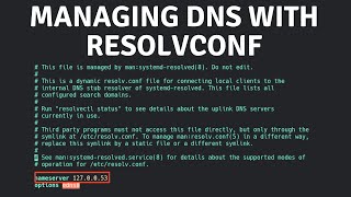 Managing DNS With resolvconf [upl. by Fogg]