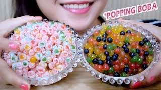 ASMR Frozen Popping Boba frog eggs Satisfying Eating Sounds  LINHASMR [upl. by Hans]