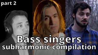 Bass singers subharmonic compilation part 2 C2A0 [upl. by Anitsuj]