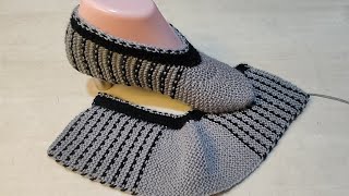 Wonderful knitting ladies socksbooties  Super easy  Step by step [upl. by Appleton]