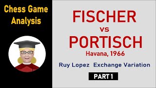 Fischer vs Portisch 1966 Ruy Lopez PART 1 [upl. by Lolande]