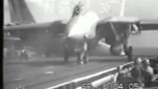 F 14 Crew Eject from Carrier Flight Deck [upl. by Dloreg]