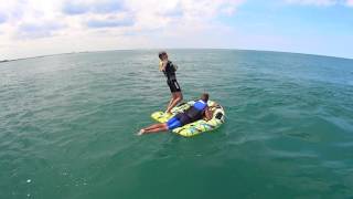 Yamaha Waverunner VX1100 pulling a Hydroslide Tube 64quot two person Jetski [upl. by Arianne]