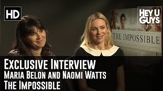 Maria Belon amp Naomi Watts The Impossible Movie Interview [upl. by Tyson]