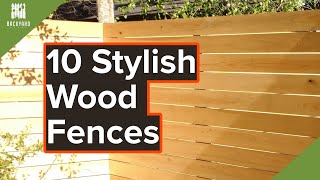 10 Stylish Wood Fence Ideas For Your Backyard  Backyardscape [upl. by Annait13]