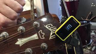 AMP acoustic tuning using a D’Addario Clipon Tuner [upl. by Llorre540]