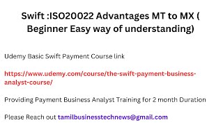 Swift  ISO20022 Advantage  MT To MX [upl. by Atnoid152]