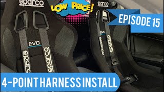 Sparco 4Point Harness Install Evo X [upl. by Ylahtan]