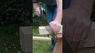 Door Jamb to header Lap Joint by hand doorframes diy joinery [upl. by Shayna]