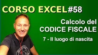 58 Corso Excel Calcolare il codice fiscale 7  Daniele Castelletti  Maggiolina [upl. by Korns722]