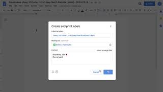 How to print labels in Google Docs [upl. by Viviana]