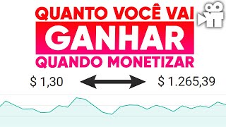 Quanto você vai ganhar quando monetizar seu canal no YouTube [upl. by Aviv951]