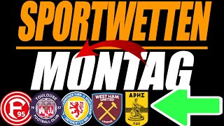 SPORTWETTEN MONTAG🔥 4 SAFE TIPPS❗️📝 [upl. by Izzy]