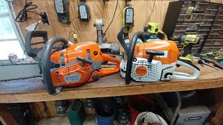 Husqvarna 562xp vs Stihl 400c Best Value chainsaws [upl. by Enidualc]