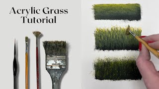 GRASS with Acrylic Paint for Beginners [upl. by Rahab]