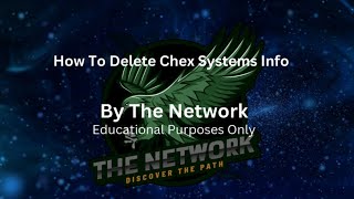 How To Delete Negative Chex Systems Info  Educational Purposes Only [upl. by Yila]