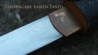 Traditional tamahagane kaiken tanto knife  full process from ore to finished knife [upl. by Ained406]