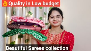 Beautiful Sarees collection in low budget [upl. by Naesal]