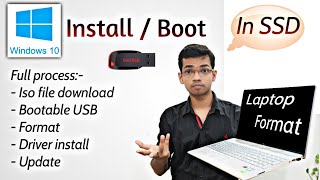 How to Format Laptop   Download ISO file  Make Bootable Pendrive  Driver install  HINDI [upl. by Annaiv212]