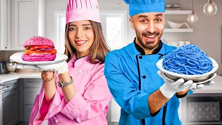 تحدي الطبخ بلون واحد مع نارين بيوتي 👩‍🍳 [upl. by Mctyre494]