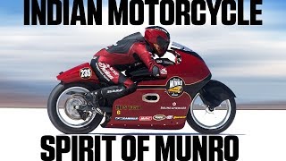 Indian Motorcycle Spirit Of Munro Chases 200 mph at Bonneville [upl. by Dhiman]