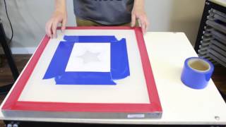 How To Screen Printing Using Paper Stencils [upl. by Retseh637]