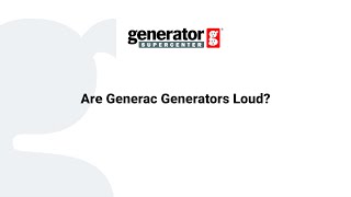 Are Generac Generators Loud [upl. by Hasseman]