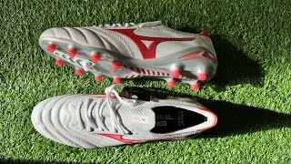 UNBOXING MIZUNO MORELIA NEO IV BETA JAPAN WHITE RADIANT RED HOT CORAL 4K [upl. by Holofernes]