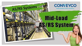 MidLoad Automated Storage amp Retrieval System ASRS  Conveyco [upl. by Ester]