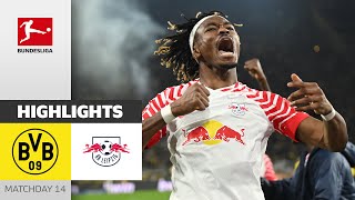 Borussia Dortmund  RB Leipzig 23  Highlights  Matchday 14 –Bundesliga 202324 [upl. by Lerraj]