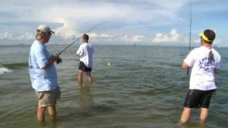 Wade Fishing at East Timbalier Island [upl. by Lashonde268]