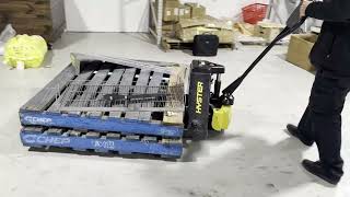 2020 Hyster Electric 1500kg Pallet Truck amp Remote [upl. by Eimot]