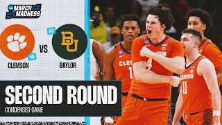 Clemson vs Baylor  Second Round NCAA tournament extended highlights [upl. by Lalat]