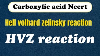 HVZ reaction  Hell volhard zelinsky reaction [upl. by Heloise]