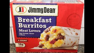 Jimmy Dean Breakfast Burritos Meat Lovers Review [upl. by Durwyn304]