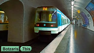 Botzaris  Line 7 bis  Paris métro  RATP MF88 [upl. by Enirehs69]