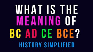 What is AD BC CE and BCE [upl. by Orapma248]