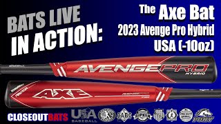 Axe Bat Avenge Pro Hybrid 2 5 8 Youth USA Bat L194K 10oz 2023 Hitting [upl. by Eseela]