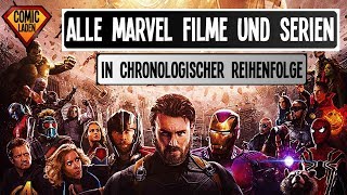 Alle MARVEL FILME und SERIEN in chronologischer Reihenfolge  offizielle MCU Timeline onsXreen [upl. by Klimesh]