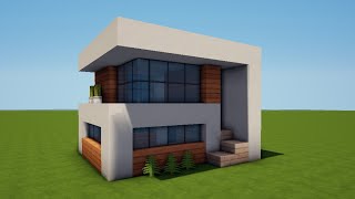 KLEINES MODERNES HAUS in MINECRAFT bauen TUTORIAL HAUS 196 [upl. by Mw]