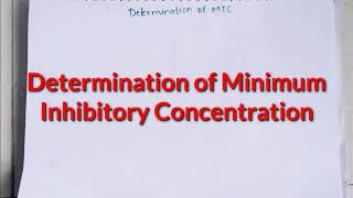 Determination of minimal inhibitory concentration Antibiotics sensitivity test [upl. by Vogele]