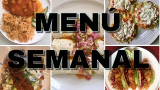 MENÚ SEMANAL  IDEAS DE COMIDAS CASERAS  BY VISAN [upl. by Ainesej]