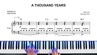 A Thousand Years  Christina Perri Piano Cover  Sheet music [upl. by Firehs]