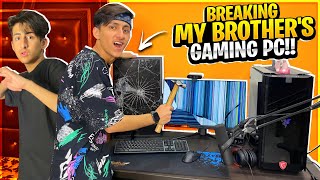 Breaking My Brothers 3 Lakh Gaming Pc Epic Reaction😂 Crying Moment  As Gaming  Garena Free Fire [upl. by Omura]