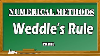 Weddles Rule  Weddles Rule in Numerical Integration  Numerical Methods  Maths Board Tamil [upl. by Astraea]