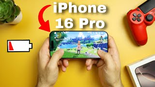 Gaming on iPhone 16 Pro  COMPLETE Battery Drain [upl. by Torey]