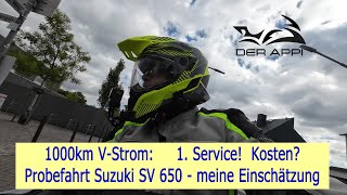 1000km mit der VStrom I Probefahrt SV650  meine Einschätzung [upl. by Yuzik]