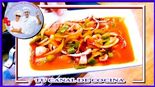 🦑 CALAMARES ENCEBOLLADOS RECETA FACIL MARINERA [upl. by Adamson]