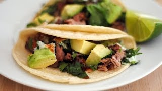 CARNITAS TACOS  How To Make Carnitas Tacos With Cilantro Lime Sauce  SyS [upl. by Haneehs840]