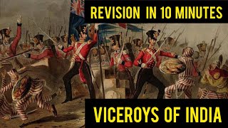 Revision VICEROYS OF INDIA jkssb ssc vlw faa British rule in India [upl. by Nahaj]